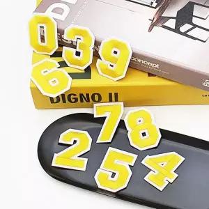 리폼숫자와펜 의류 패치 숫자 노랑 WFIFH3Y