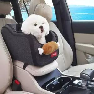 강아지 반려견 콘솔박스 카시트 애견드라이빙킷 반려동물 차량 멀미 차랑용