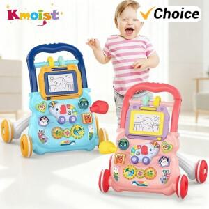 몽테조이 아기 보행기 유아용 트롤리 앉아서 서는 놀이용 음악 ABS 높이 조절  청력 훈련 과학적 걸음마 학