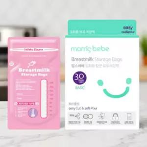 모유 저장팩 직수유 위생 일회용 스탠딩 파우치 180ml 30개입