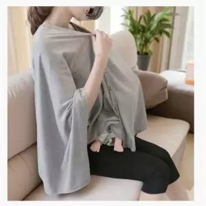 모유 수유 가리개 다용도 오버핏 포근 수유커버 사계절 긴소매 라운드형