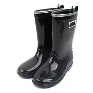 초등남아 발목높은 검정색 심플 마블 장화 봄비 등원 4세 등교