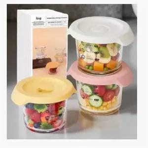 초기 이유식 준비물 단계별 실리콘 조리기 그릇 유리 용기 3종