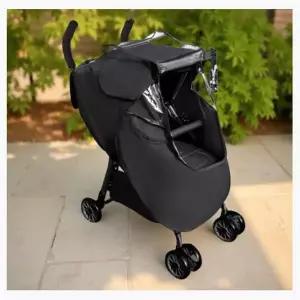 휴대용 유모차 방풍 커버 바람막이 비막이 보온 보낭 블랙