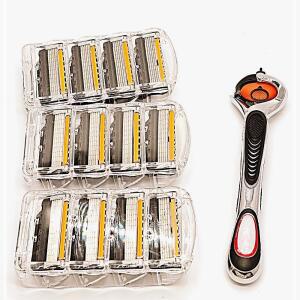 [2개구성] 수동 재사용 프로 면도 중 여행용 저자극 칼 FLWFFWWEG