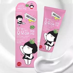 잘가 모모야 여성 남성 순한 제모 크림 50g 국산 저자극 겨드랑이 다리 팔털