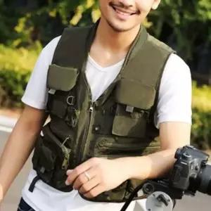 레저조끼카키 멀티포켓 XXXL낚시조끼 등산 작업 망사 작업복 아웃도어 지퍼