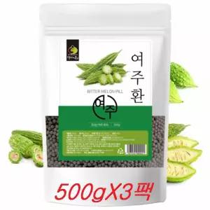 여주환 100프로 국내산 여주 분말환 쓴오이 500gX3팩