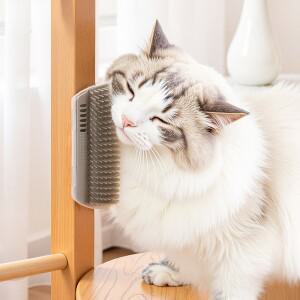 고양이 코너 브러싱 빗 마사지기 보우 플라스틱 그랩 보드 털 제거 및 빗질 셀프 클리닝 제품