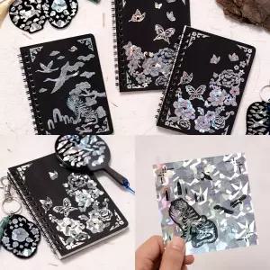 자개 스티커 수첩 전통 공예 외국인 선물 한국 기념품 메모장 고급 휴대용 노트 공책 데몬헌터스 더피(10개입)배송비X
