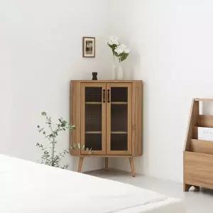 원목 코너수납장 모서리수납장 틈새 장식장 빈티지가구 (WFK5Y91)