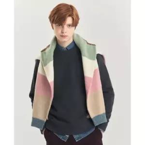 매장정품 HAZZYS 헤지스 [][스테디셀러] 그린 짜임 면혼방 긴팔티셔츠 829086