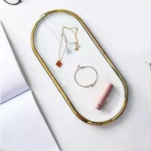 [하프클럽/]세라믹 골드 촬영 소품 장식 트레이 대형