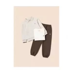 빈폴 키즈 톤온톤 칼라 긴팔  긴바지 반팔 3PCS 상하 세트 베이지 (BI5841U07A) Z309406 GX53513392D-D41