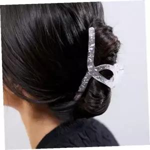 [골드스마일]꼬임집게핀 엔젤슈슈페인팅꼬임대왕집게핀반투명핑크