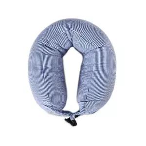 목쿠션 여행용 버클 휴대용 낮잠 목베개 기내용 블루 (WFKDXV6)