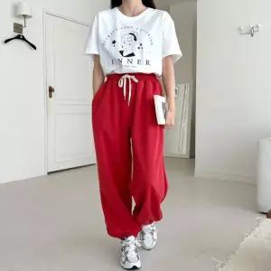 조거팬츠 벌룬 에어 여성 조거바지 여자 트레이닝바지 검정