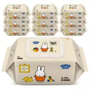 미피 소프트 유아물티슈 캡형 100매 10팩 375205