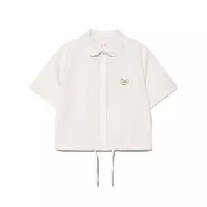 매장정품 리 LEE 우먼 시어서커 스트링 반팔 셔츠 베이지 LE2402SS65BE 142978