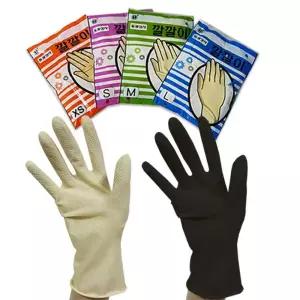 깔깔이장갑 1켤레 고무장갑 미용 다목적 염색