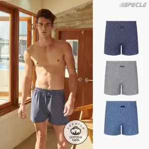[스페클로]카밀 순면 트렁크팬티 남성사각속옷 3종세트