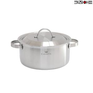 [키친아트] 코델리아 인덕션가능 통5중 스텐레스 양수냄비 24cm