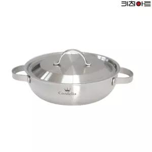 키친아트 코델리아 통5중 스텐레스 IH 인덕션호환 전골냄비 24cm
