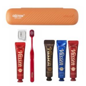 오스템 뷰센 휴대용 여행용 기능성 치약 양치키트 1세트(+휴대용치약 3종세트)
