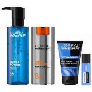 로레알파리 맨 엑스퍼트 쿨링 올인원 120ml + 안티에이징 올인원 50ml + 클렌징 폼 50ml+스킨케어 미니 22ml(랜덤)