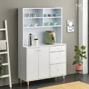 [텐바이텐]아듀 아일랜드 와이드 수납장 상부장 세트 오픈수납장_(570552)