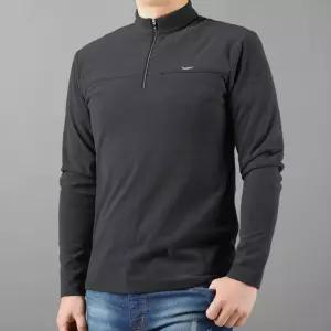 겨울 기모 반폴라 티셔츠 등산 집업 겨울 작업복 상의 긴팔 남성 BF621기모T