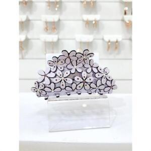 로뎀 세이브존05 프랑스 스와로브스키 플라워 중대 집게핀 (보라) SZRD22060214