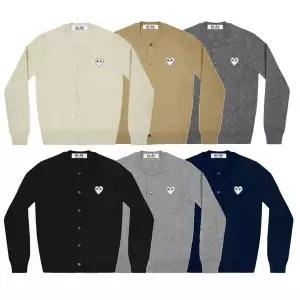 [꼼데가르송][다중옵션] 화이트 와펜 남녀공용 가디건 60145644