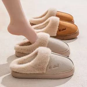 [1+1] 포그 스웨이드 털슬리퍼 보온실내화 외출화 겸용 5종