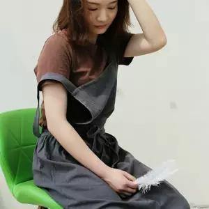 원피스 롱앞치마 패브릭 카페 린넨 공방앞치마