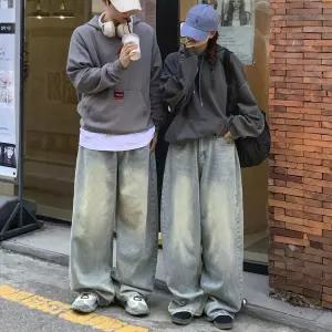 [자체제작/롱&숏] 트베리 워싱빈티지 벌룬 사이드절개 와이드 데님청바지(4color)