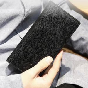 남자 슬림 가죽 장지갑 남성 얇은 지폐 지갑