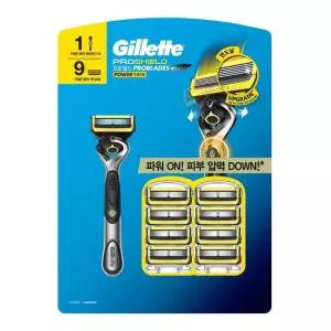질레트 프로쉴드 파워 면도기세트 기1 + 날 9 질레트프로쉴드파워면도기세트 코스트코