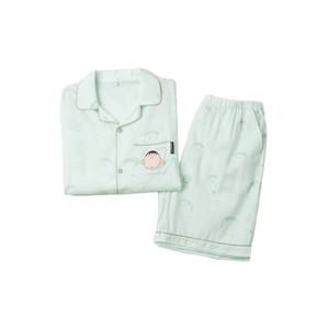 커플잠옷 못말리는 짱구 반팔 파자마(LIGHT GREEN)