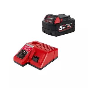 밀워키 M18 B5+M12-18C 18V 배터리 충전기 세트