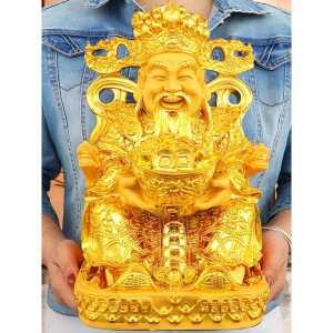 재물운 황금 장식품 부처상 부의신 대형 금 부처 행운