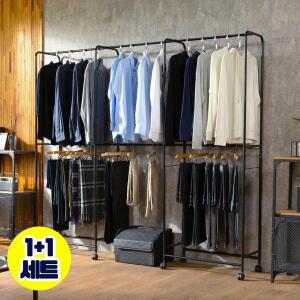 [까사마루] 2단 멀티 라운드 행거 1+1세트