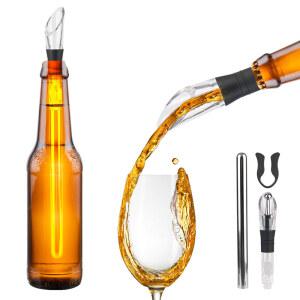 냉풍기 스테인레스 스틸 냉동 스틱 맥주 칠러 와인 푸어러 스토퍼 커터 아이스 쿨러 in