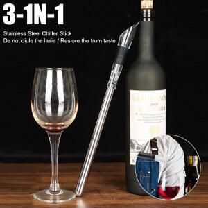 냉풍기 스테인리스 스틸 아이스 칠바 와인 쿨러 세트 스틱 에어레이터 푸어 급속 리스 칠링 로드