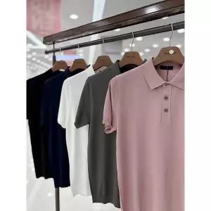 [트루젠]남자 여름 인견 나일론 혼방 탄탄한 조직감 반팔 폴로 카라넥 니트 스웨터 티셔츠 5컬러 610_JK