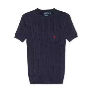 [신세계라이브쇼핑]폴로랄프로렌 여성 포니 로고 자수 블루 반팔티 211895379 010