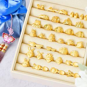 [아카링골드] 토끼띠/용띠 모음전 24k 순금 아기백일 돌반지 3.75g 한돈,1돈.