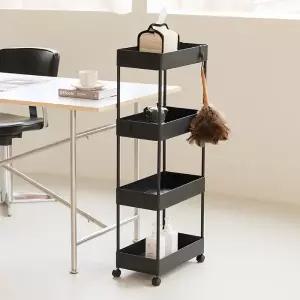 모던데일 4단 무빙 트롤리 수납선반