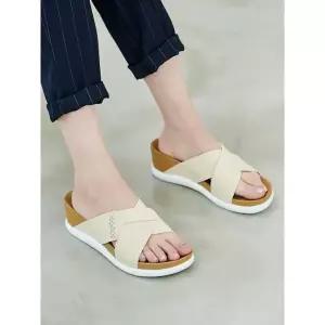 [하프클럽/]국내제작 스티치 슬리퍼 5cm_25S110