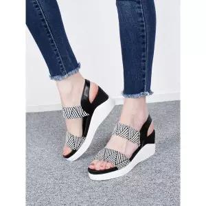 [하프클럽/]국내지작 짜임 웨지샌들 7cm_25S237